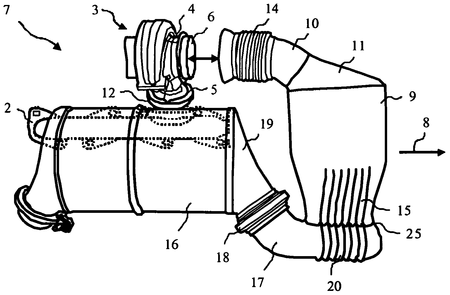Crash-tolerant system arrangement in a motor-vehicle engine compartment