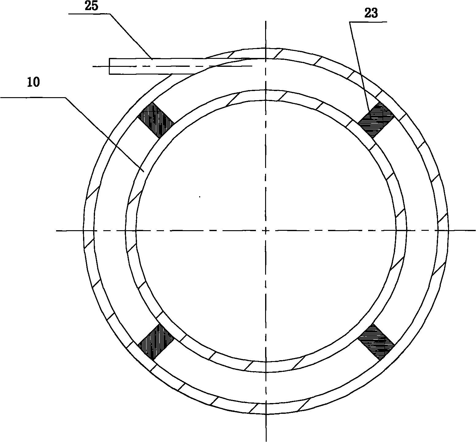 Immersed water treatment device of inner circulating membrane coagulation reactor
