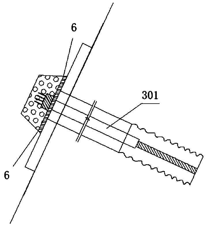 Red-bed rock slope flexible comprehensive support structure and construction method thereof