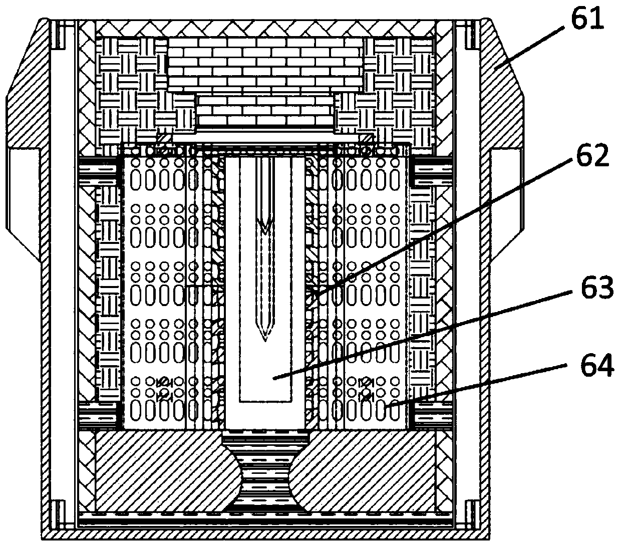 Centrifugal supergravity orientation casting system and method with partitioned heating function