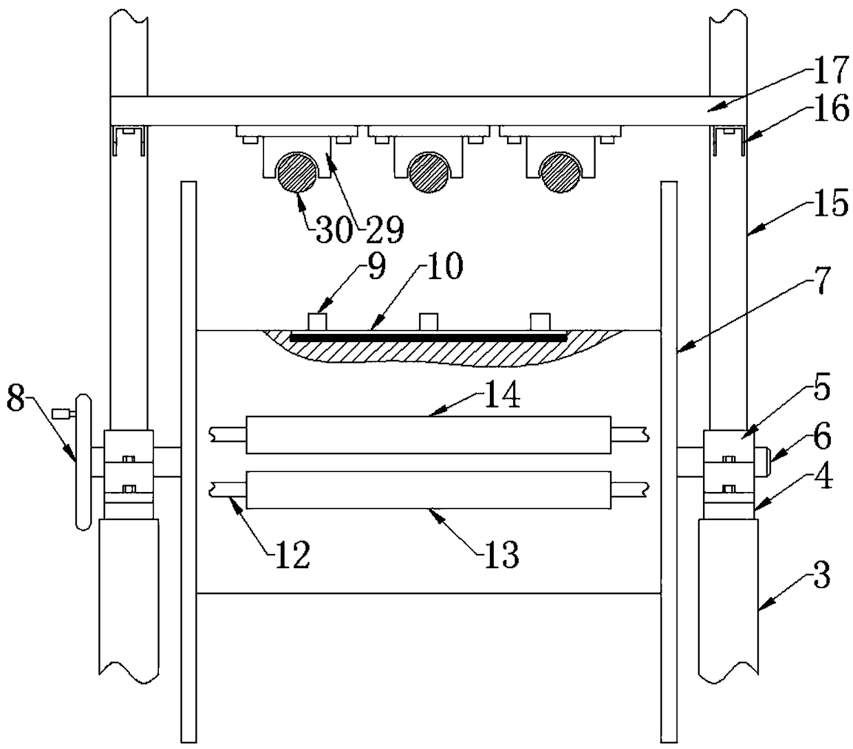 Placement rack for flexible graphite ground wires