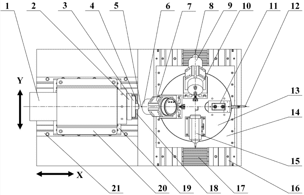 Precision machining method for small-aperture rotating shaft symmetric optical cambered elements