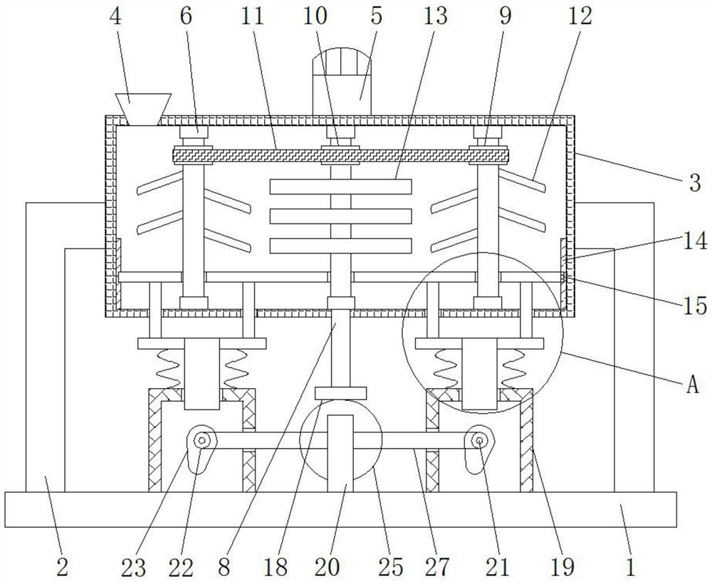 Device for quickly removing impurities from quartz sand