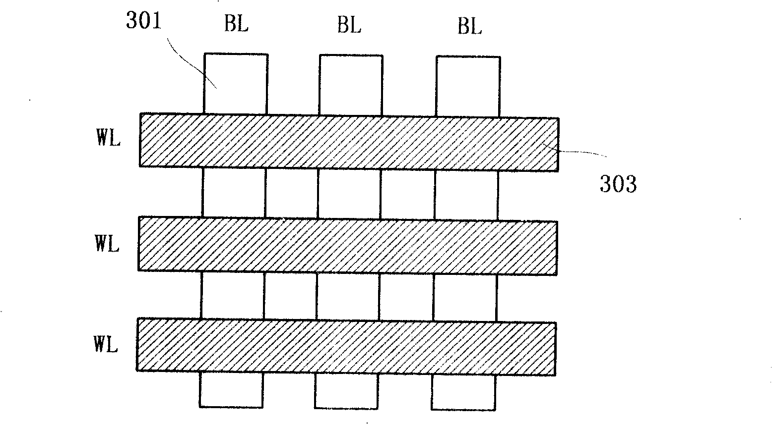 Trap charge capturing quick flashing storage array structure and operating method thereof