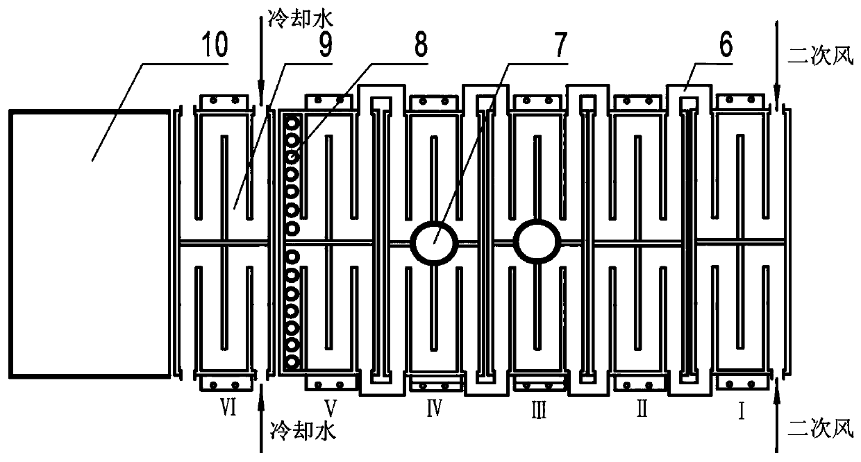 A new type of oxygen-enriched side-blown copper smelting furnace top cooling device