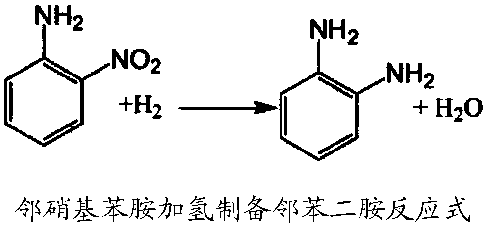 Method for preparing o-phenylenediamine by utilizing catalytic reduction of ortho-nitroaniline