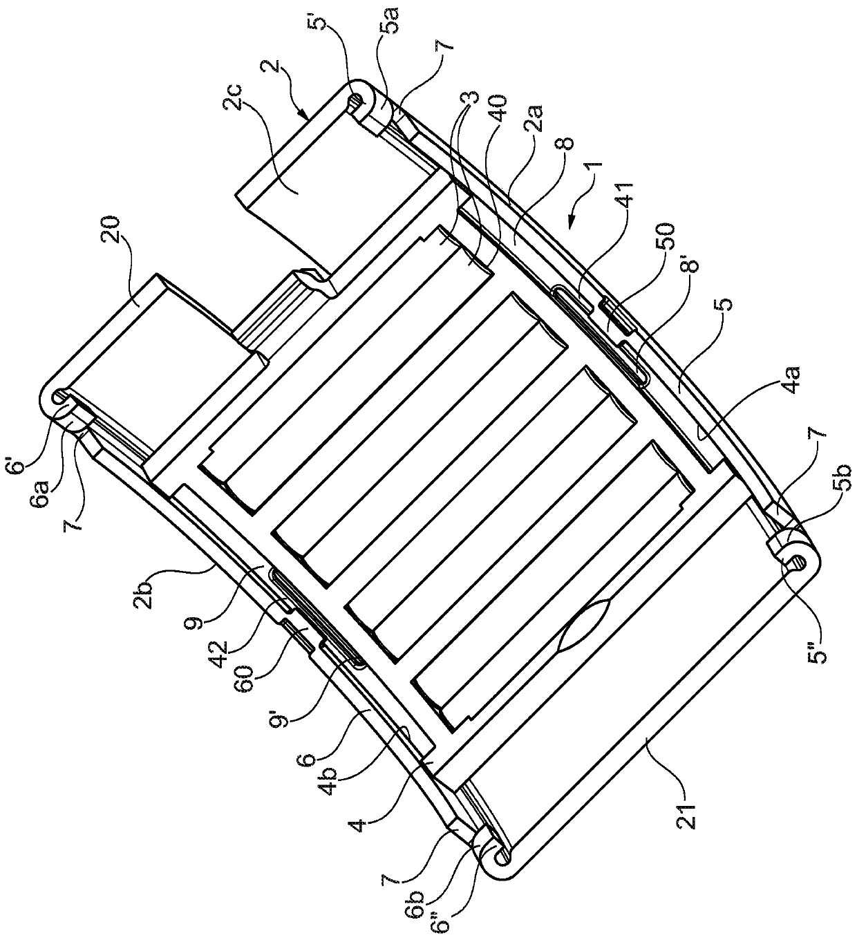 Segmented rolling bearing and disc brake equipment