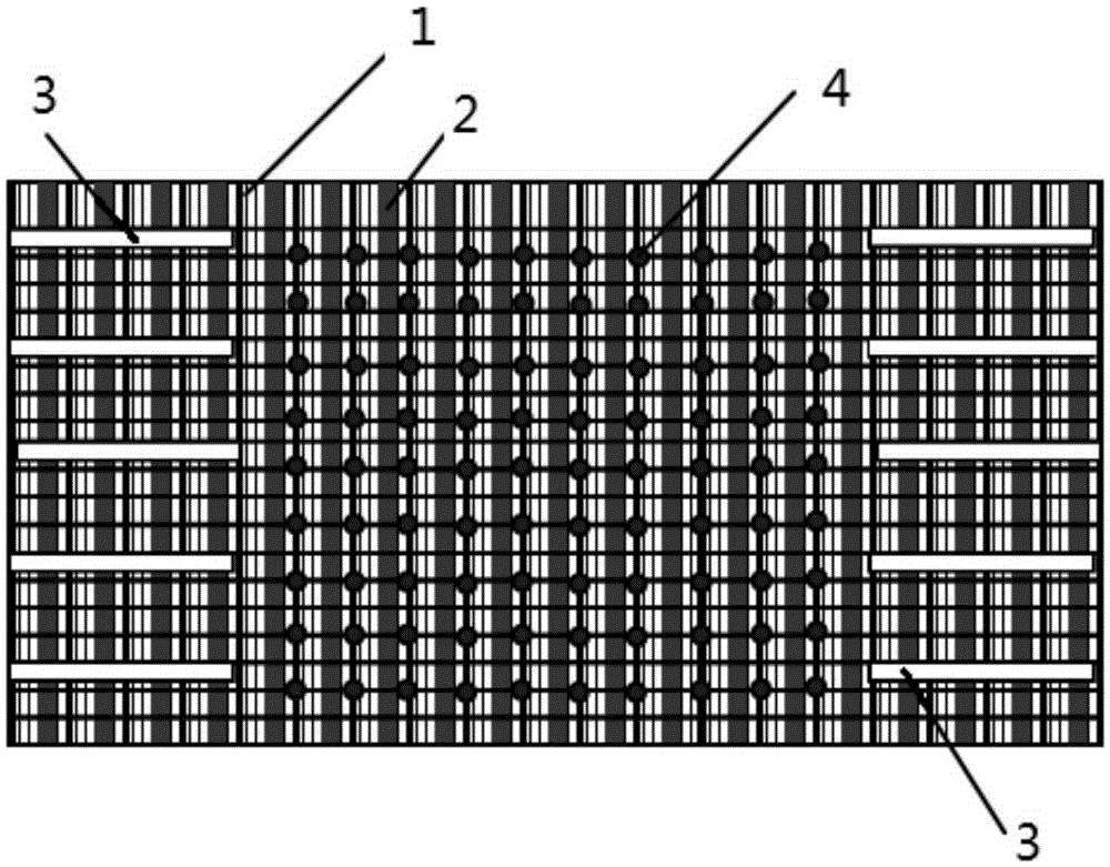 Forming method of mixed-stitch composite material of three-dimensional woven prefabrication body fabric