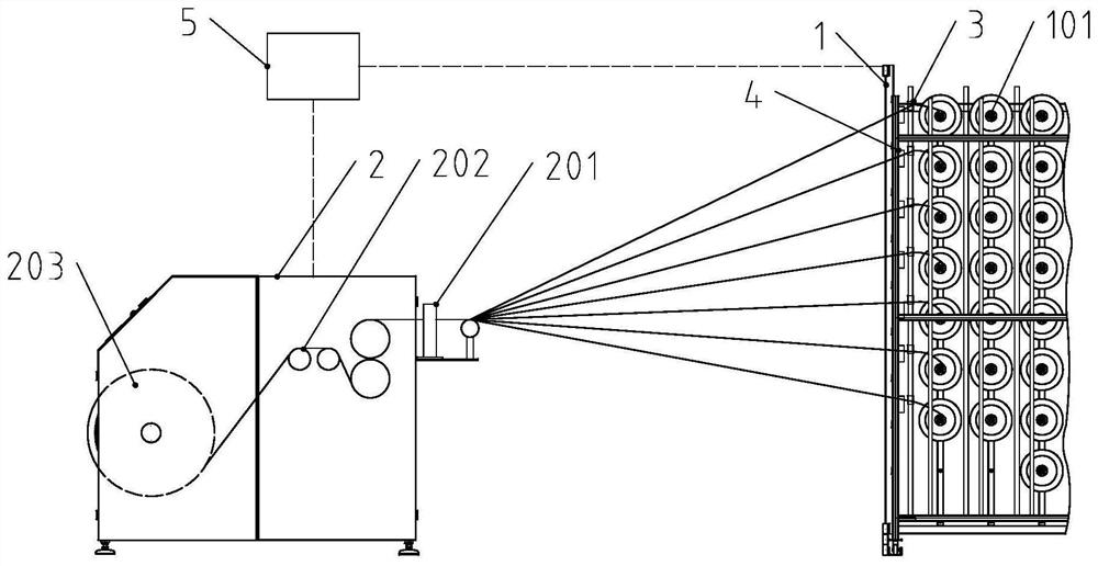 High-speed warping device and method for high-strength glass fibers