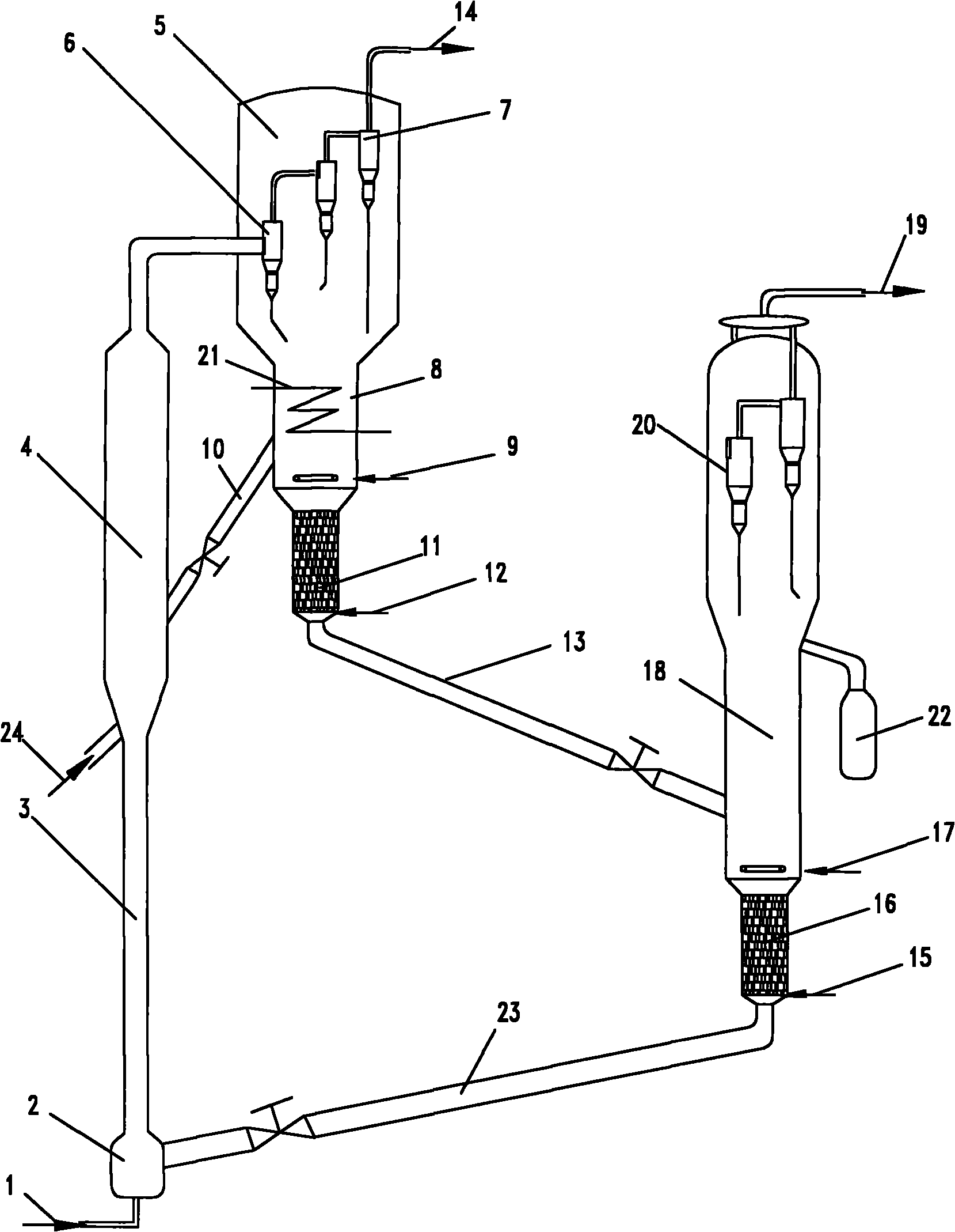 Reaction device for co-producing low-carbon olefin and p-xylene