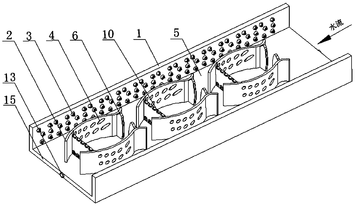 Imitation of natural fishway adapted to fish with different swimming abilities