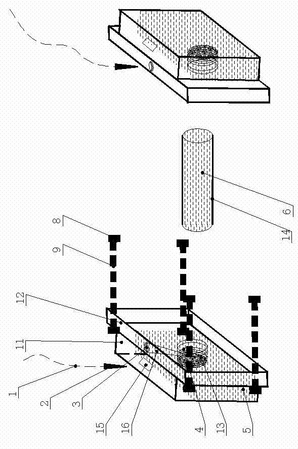 Real-time monitoring device for freezing-thawing damage of rock