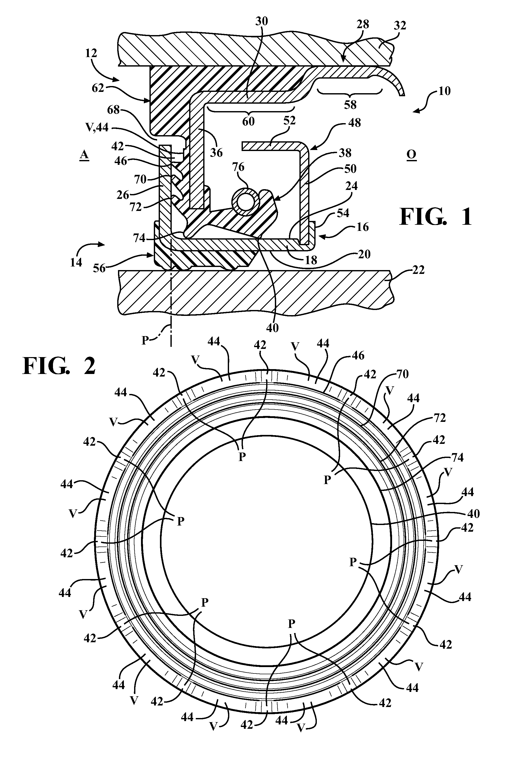 Dynamic radial shaft seal assembly with combination dust exclusion thrust pad