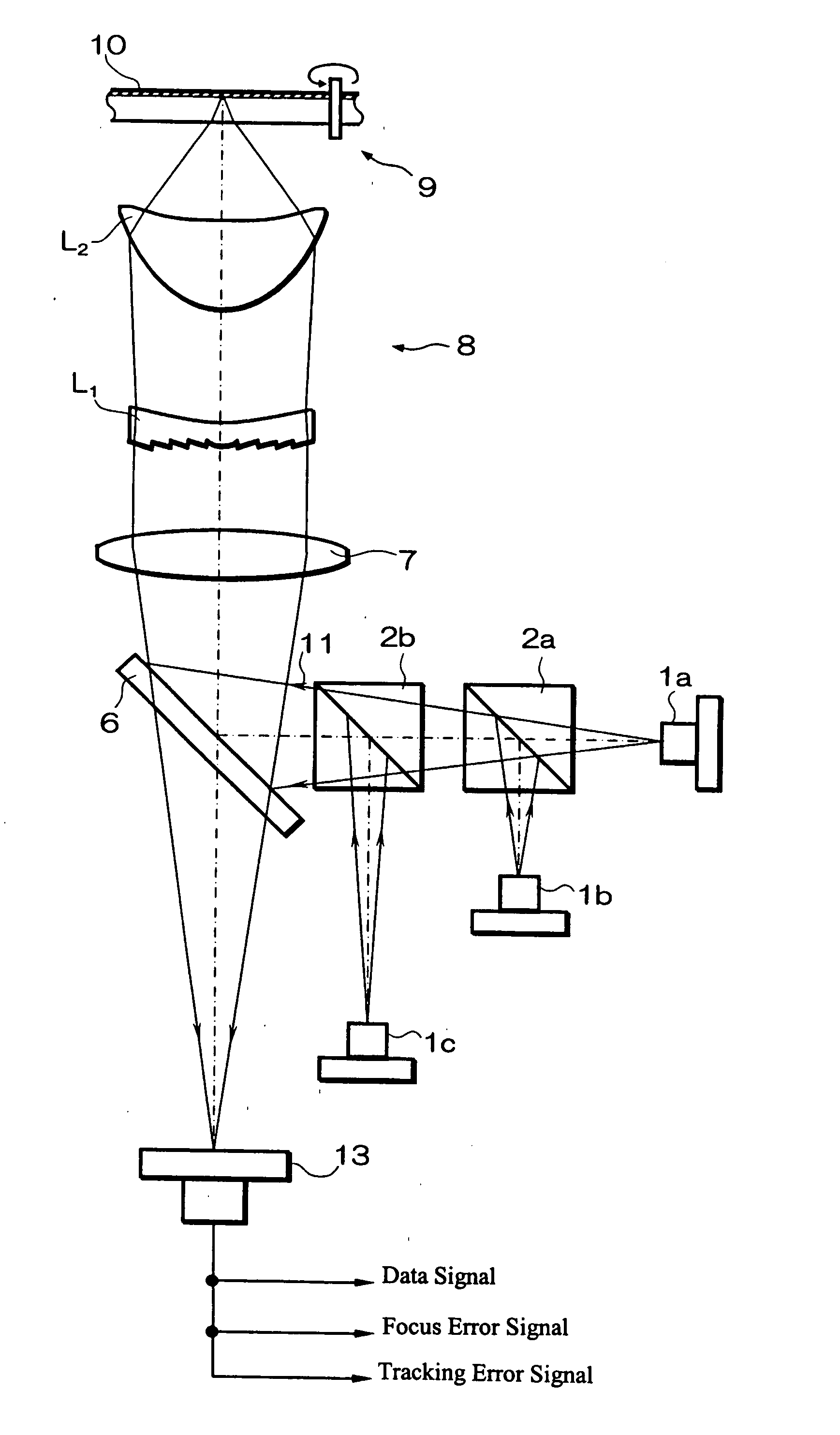 Objective optical system and optical pickup device using it
