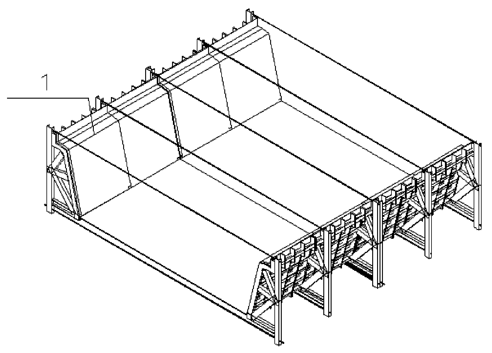 Construction method of bridge cast-in-place box beam