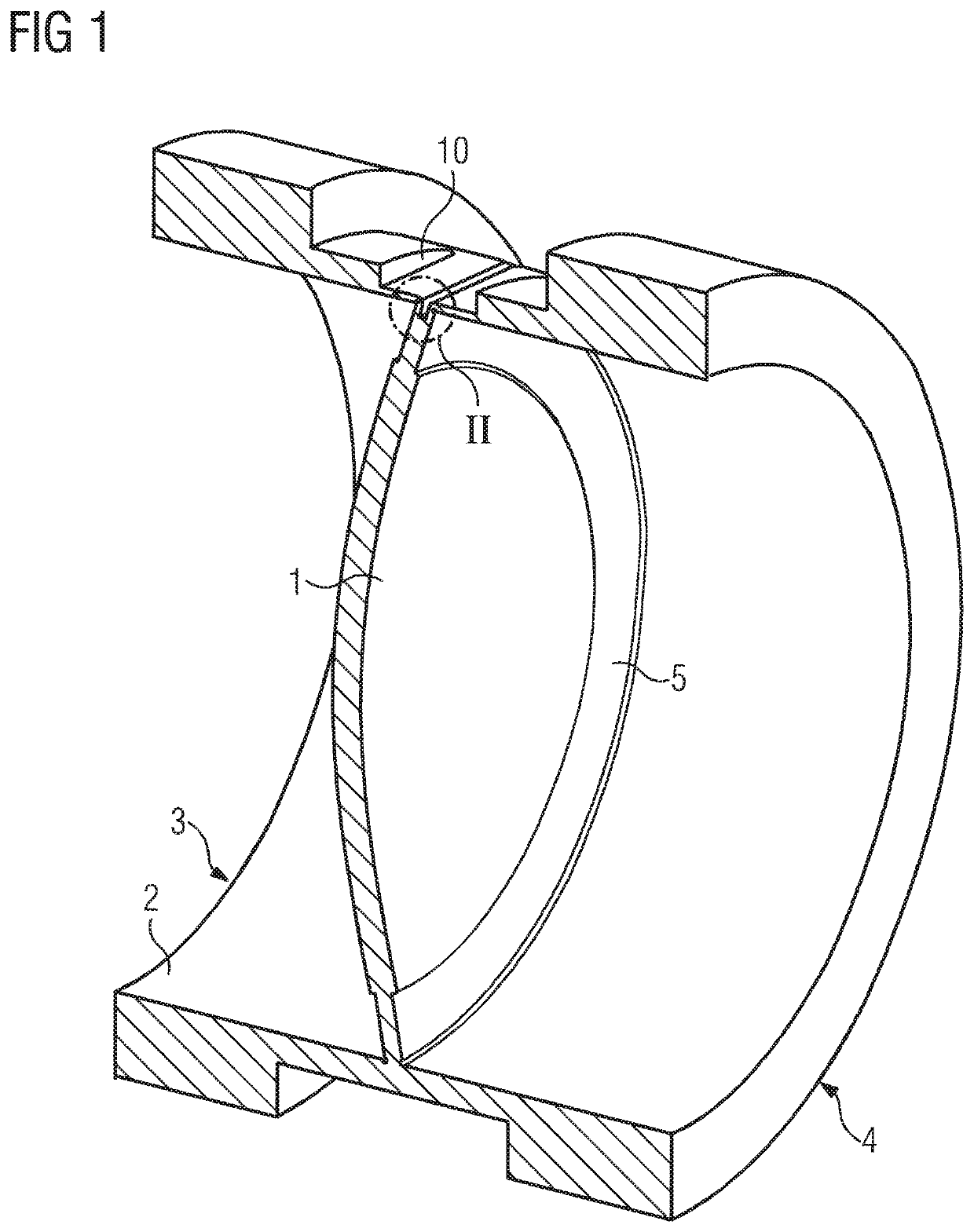 Pressure sensor arrangement having rotating articulation including strain gauges