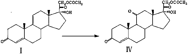 Method for preparing cortisone acetate in one pot