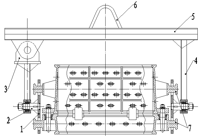 Sand box overturning mechanism