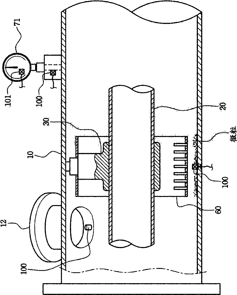Leakage detection device for gas insulated transmission line