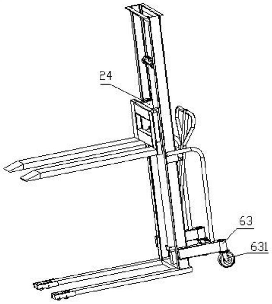 A hand cart for construction loading and climbing operations