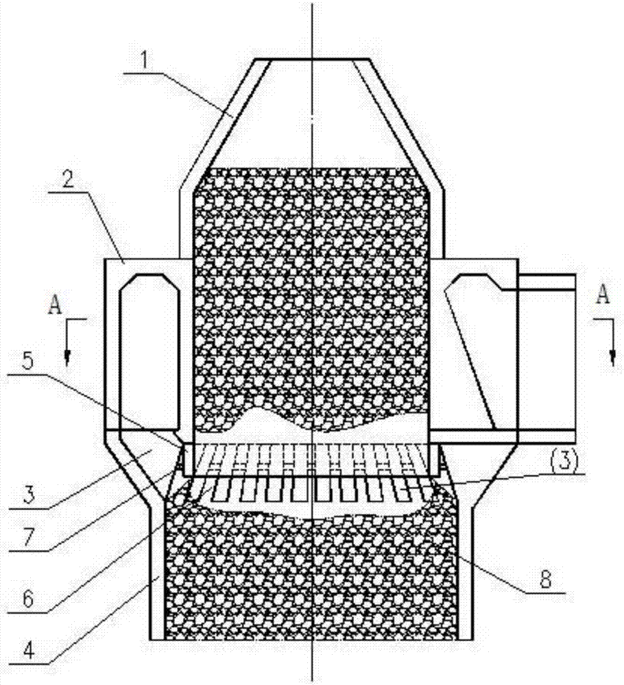 Dry quenching furnace having novel exhaust structure