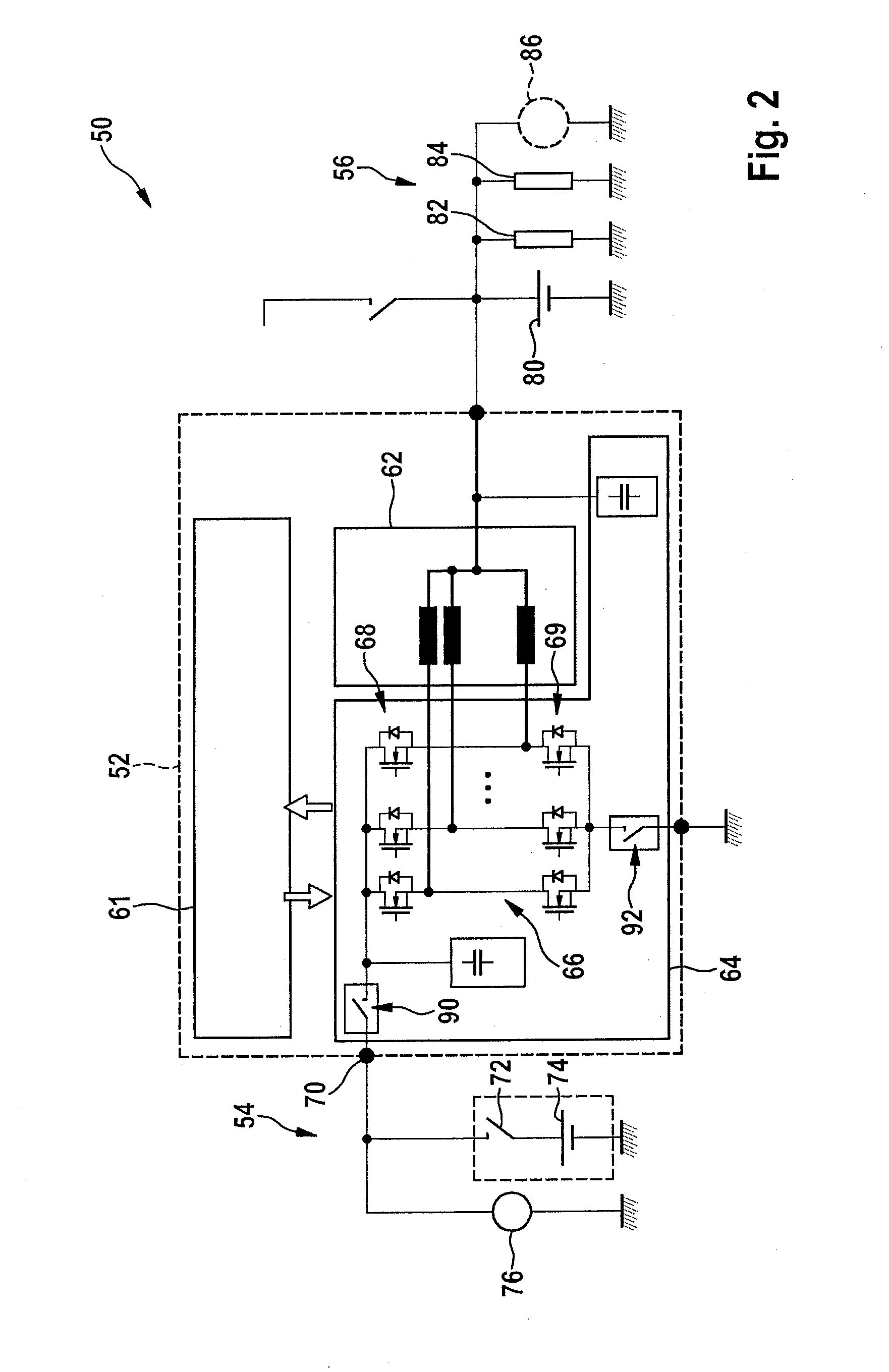 Protective circuit assemblage for a multi-voltage electrical system