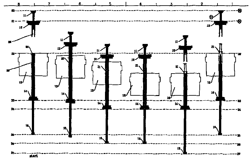 Oxygen sensor ceramic induction feeler forming device and molding and manufacturing method