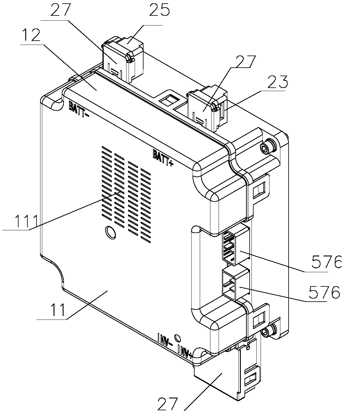 An integrated battery system high-voltage electrical box