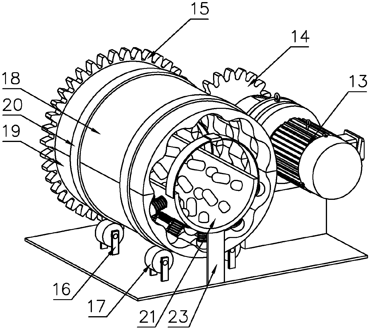 Postoperative thrombus-preventing massage device for lower limbs