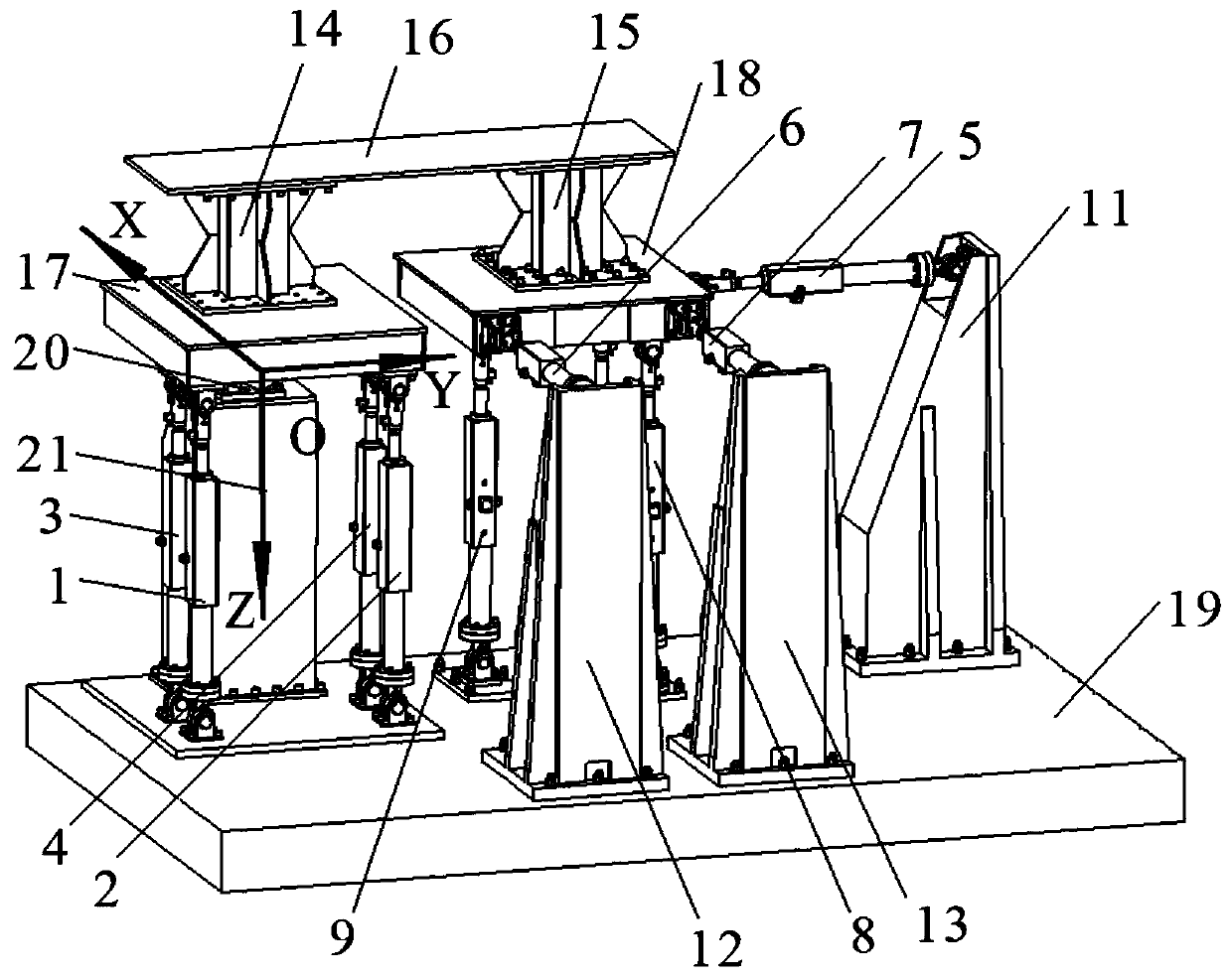 Stiffness control method of two-degree of freedom dual-electro-hydraulic vibration table array simulation system