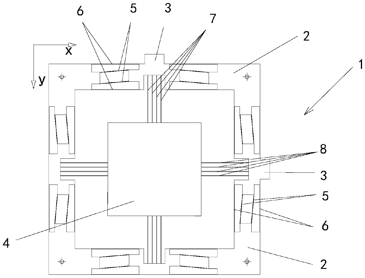 Two-dimensional constant force mechanism and positioning platform with the mechanism