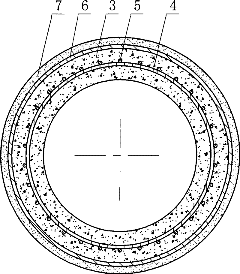 Prestressed reinforced concrete pipe with built-in plastic sleeve socket