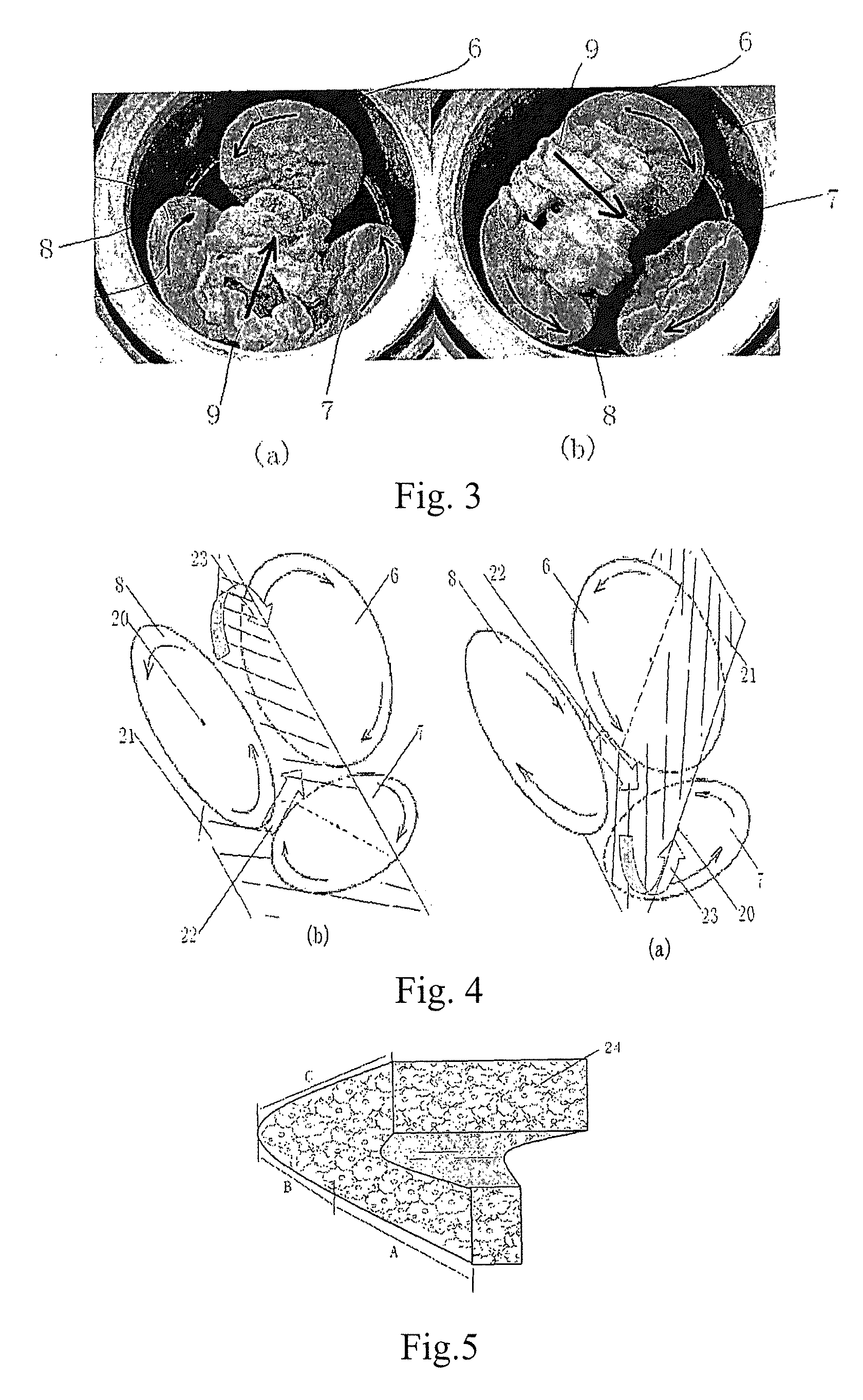Method for driving clothes to roll in upright barrel by using impellers and application thereof