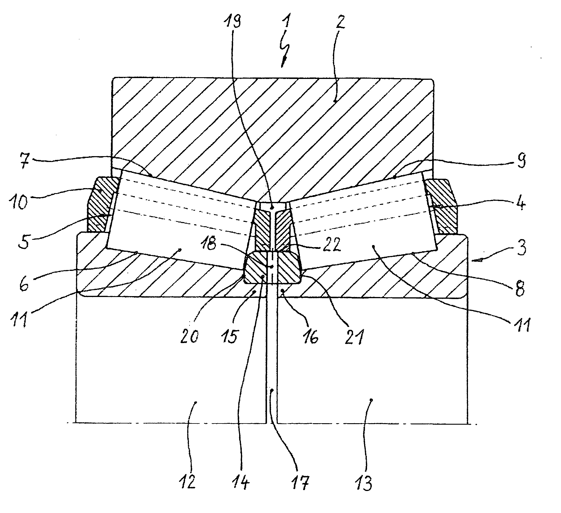 Double-row angular-contact antifriction bearing