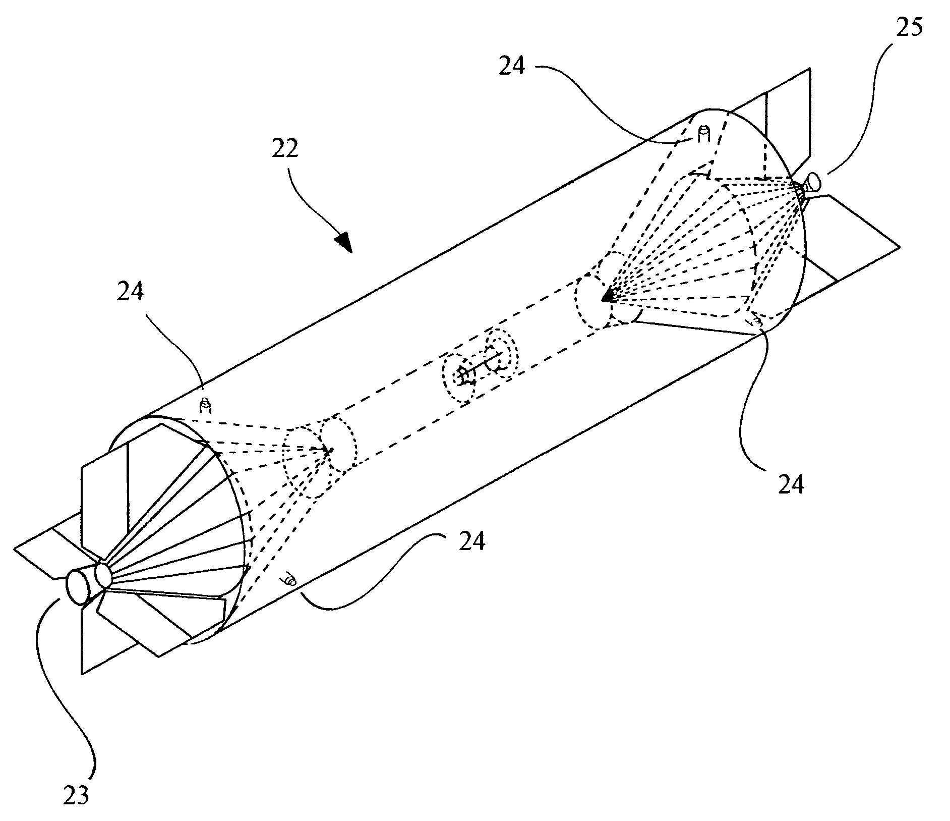 Airship with internal propulsion system