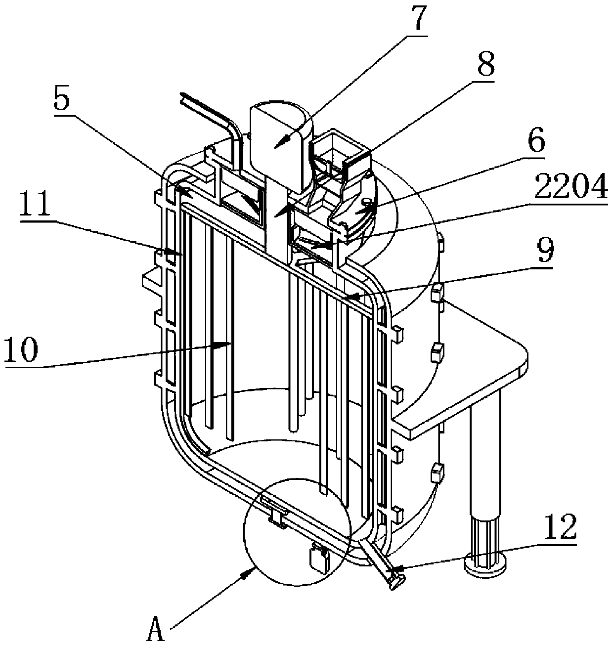 Batching device for sewage treatment system