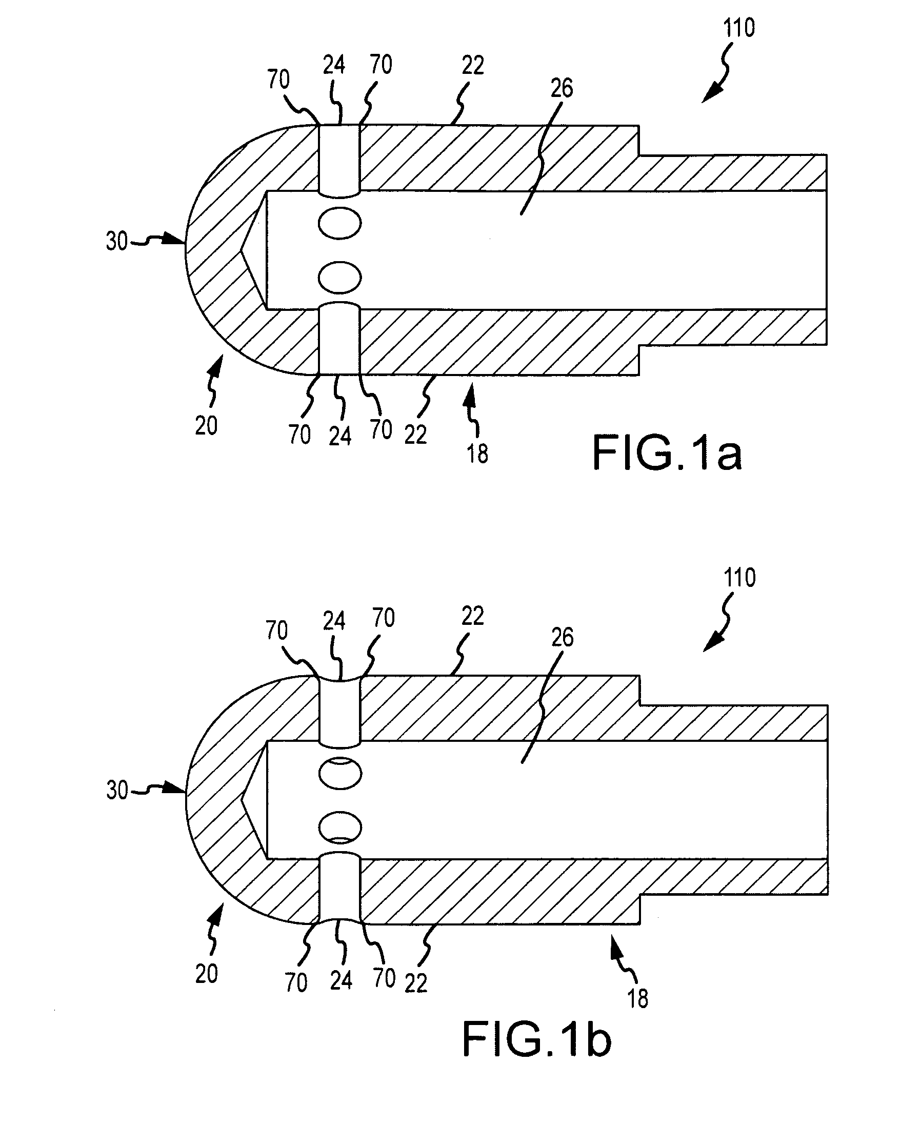 Irrigated ablation electrode having smooth edges to minimize tissue char