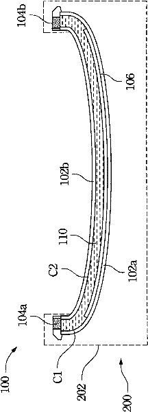 Curved-surface display component and display device