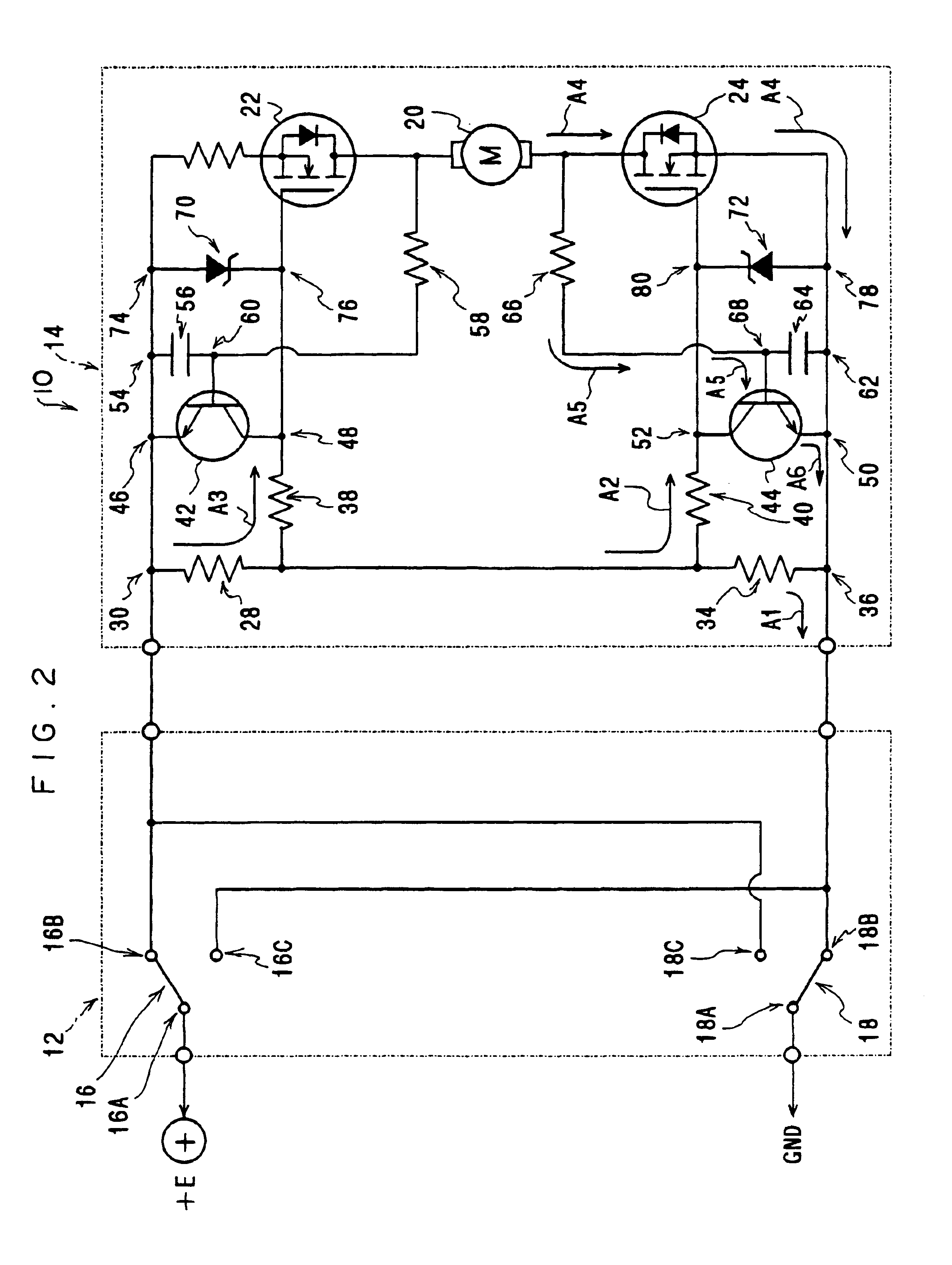 Motor control circuit for mirror device