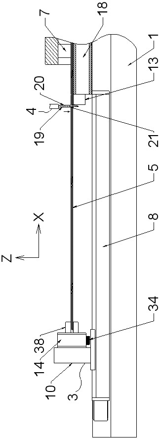 A device and method for automatically cutting and storing textile materials