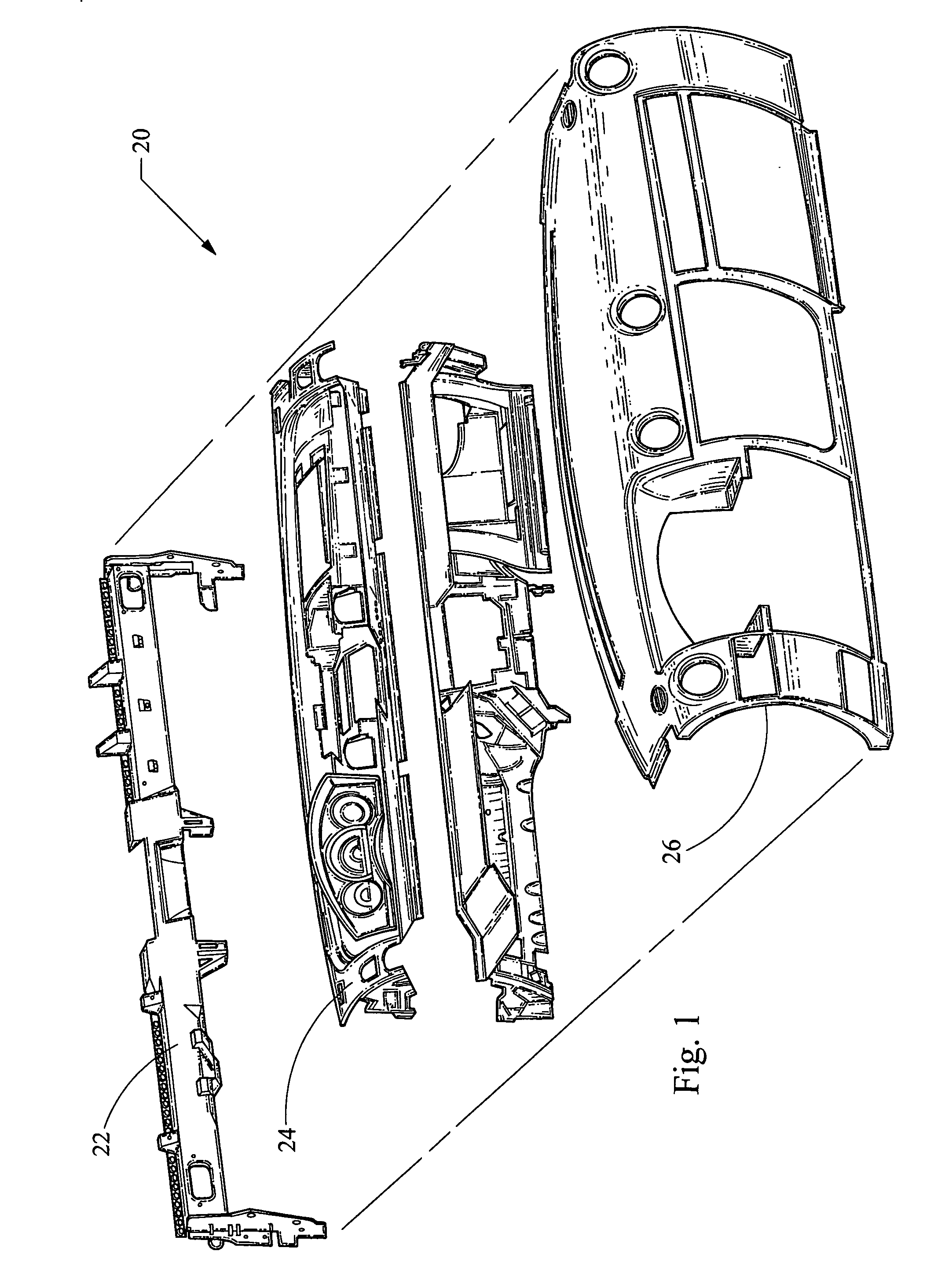 Vehicle cockpit attachment structure with integrated plastic composite functional molded features