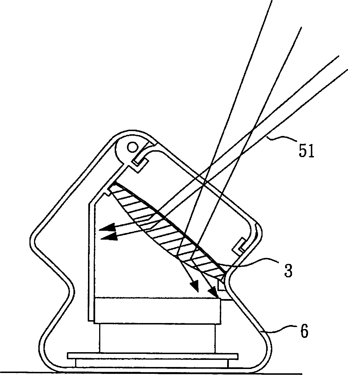 Refractive projecting unit possessing light filter