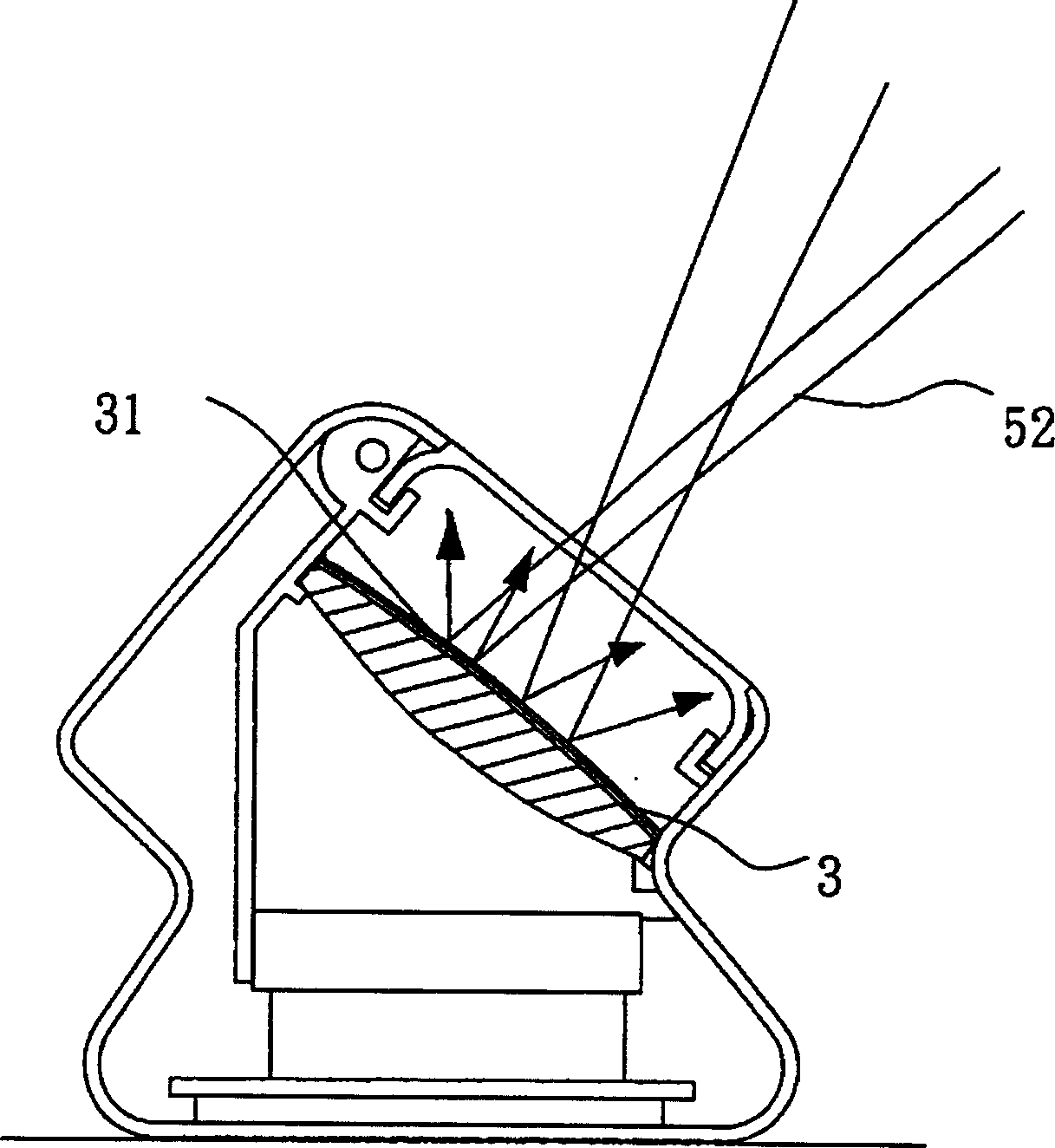 Refractive projecting unit possessing light filter
