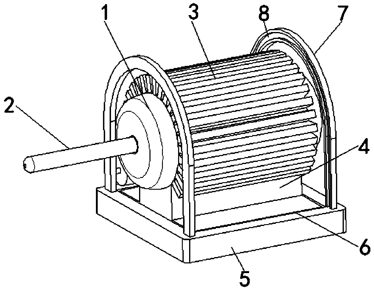 AC asynchronous motor with good heat dissipation effects and high stability