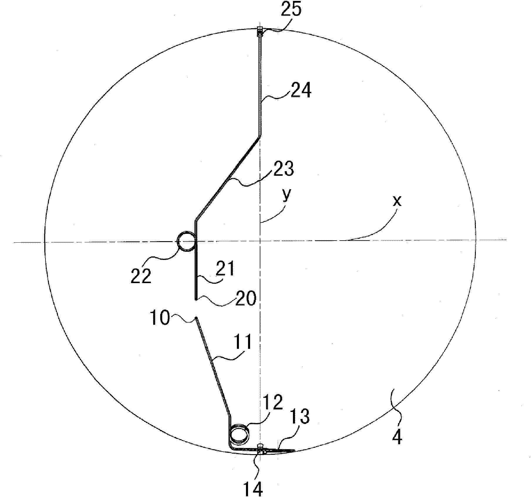 Horizontal low temperature container and liquid level measurement device thereof