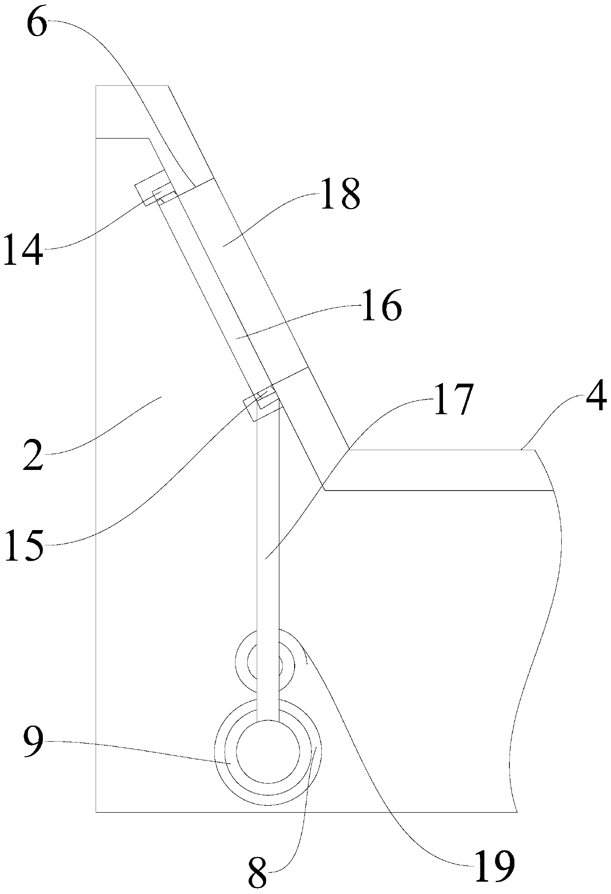 Overhead folding antenna for network communication router
