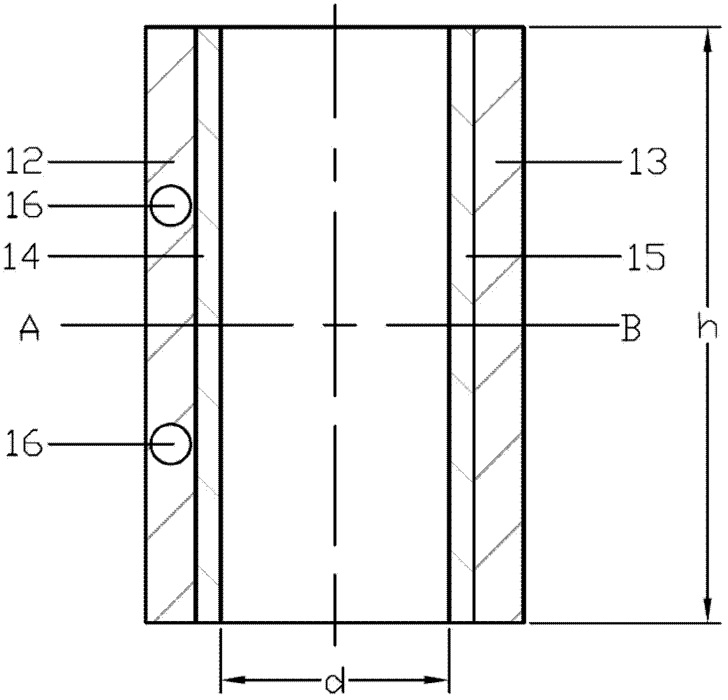 Plasma device with double-hollow cathode and double-hollow cathode and applications