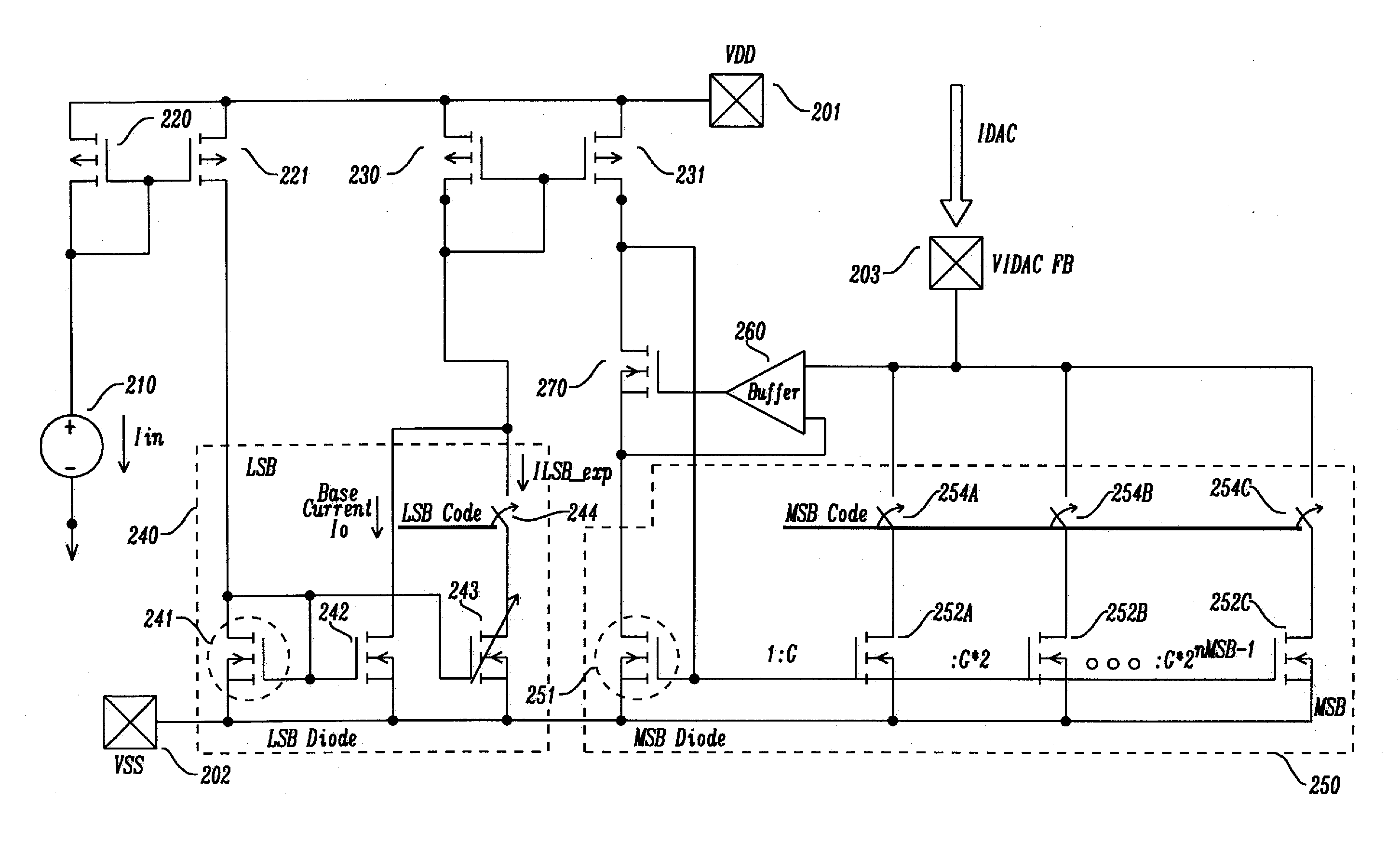 Method for Improving the Accuracy of an Exponential Current Digital-to-Analog (IDAC) Using a Binary-Weighted MSB