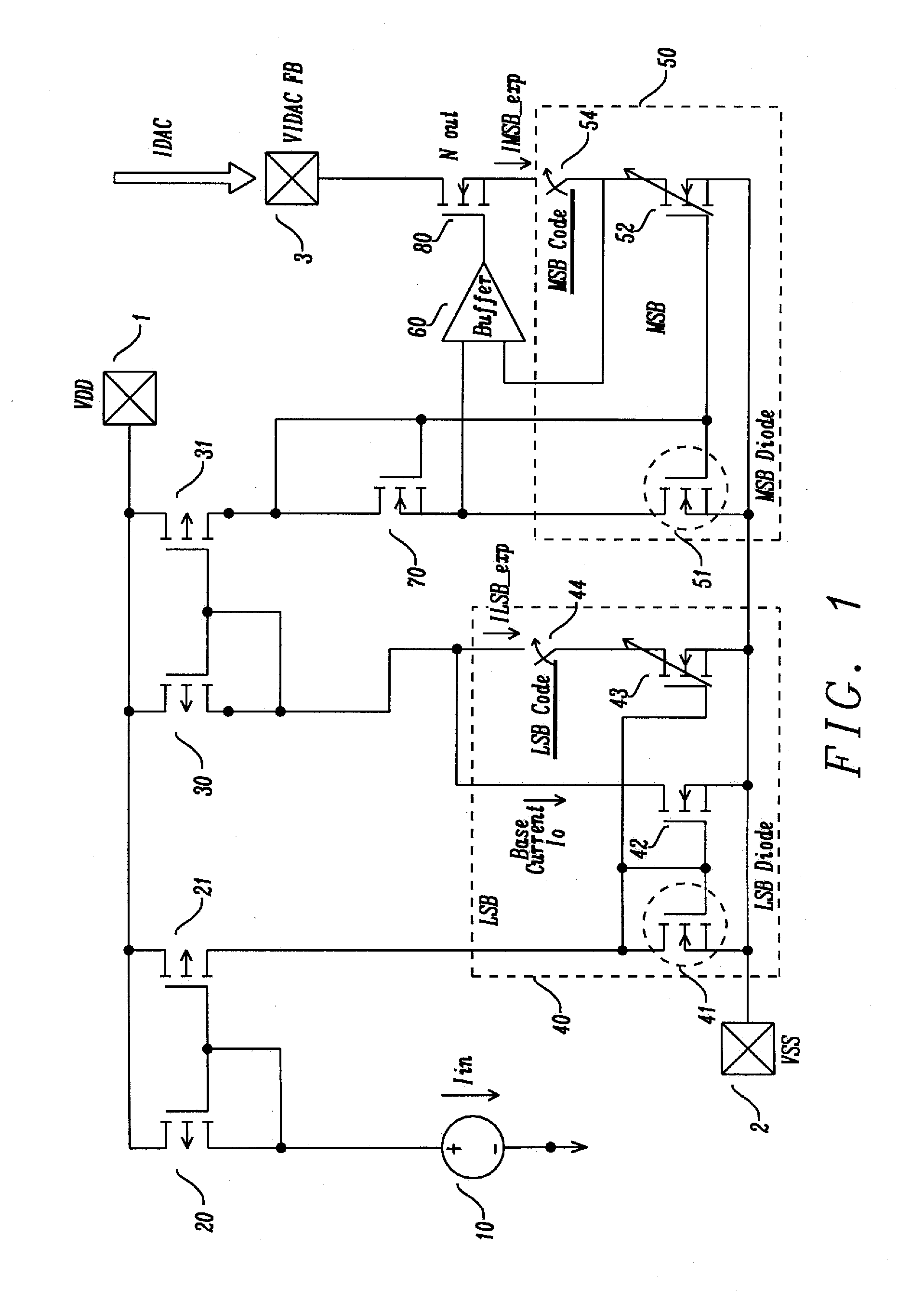 Method for Improving the Accuracy of an Exponential Current Digital-to-Analog (IDAC) Using a Binary-Weighted MSB