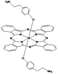 Phthalocyanine silicon modified by amino ethyl groups and phenoxy groups as well as preparation method and application thereof